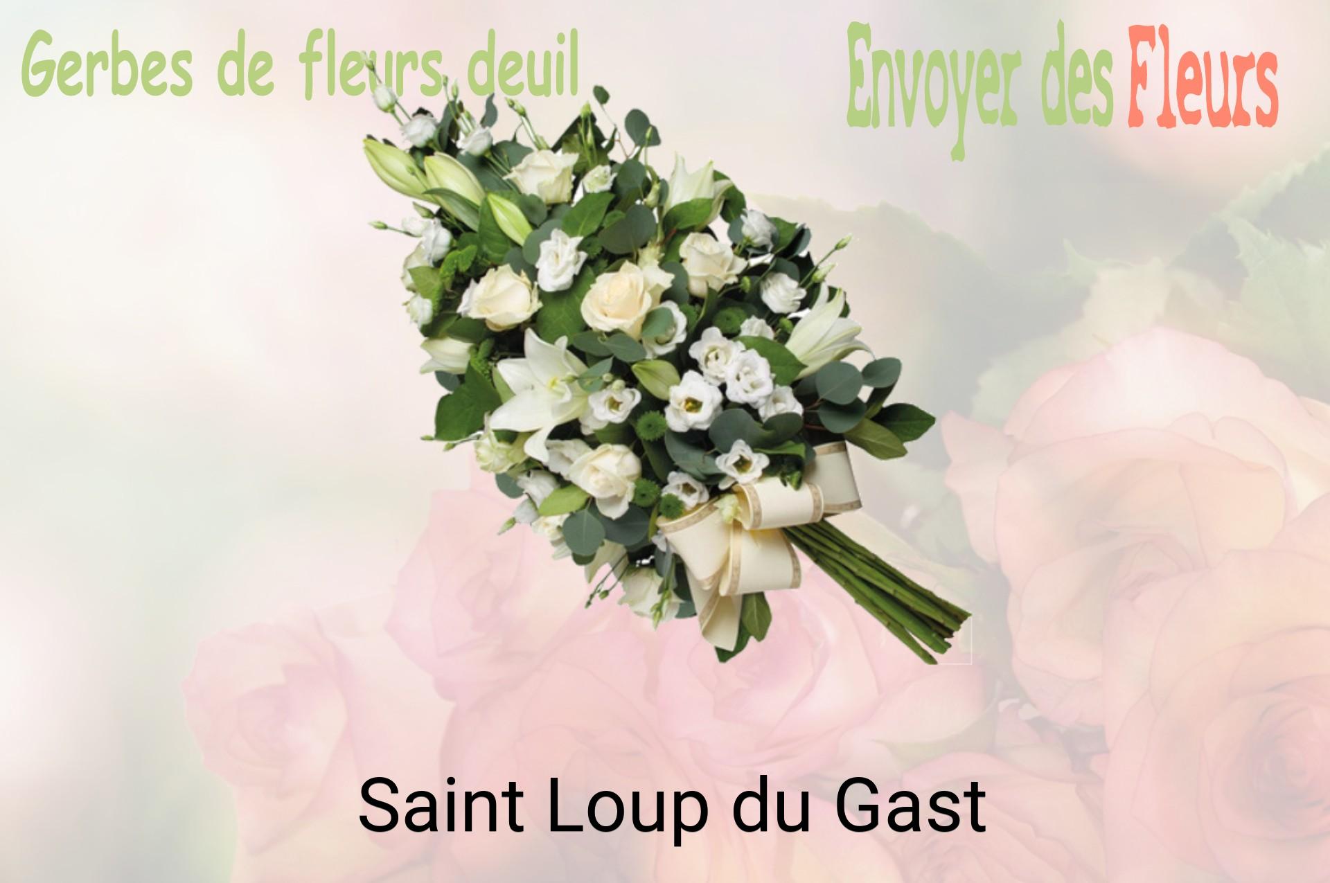 Gerbe de fleurs de deuil livrée à Saint-Loup-du-Gast
